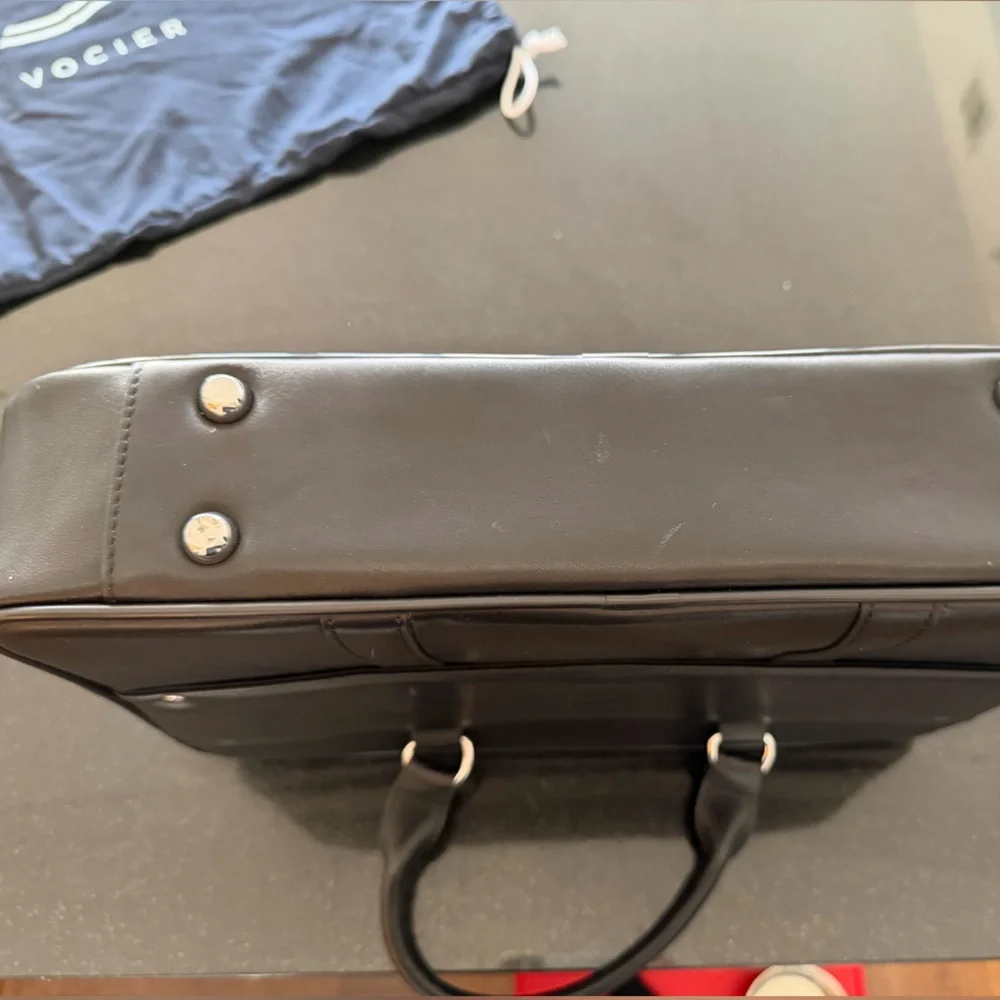 Black Leather Men's Briefcase
